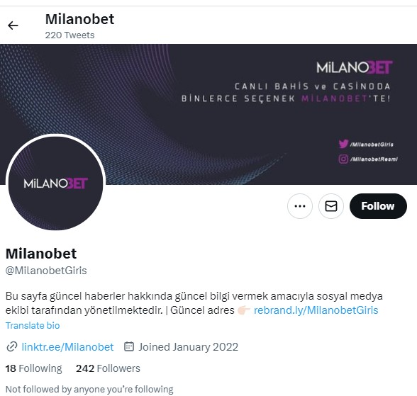 Milanobet Twitter